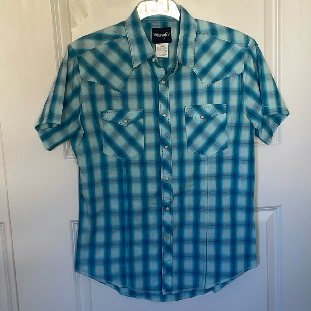 Wrangler Western Pearl Snap Shirt Medium Rodeo